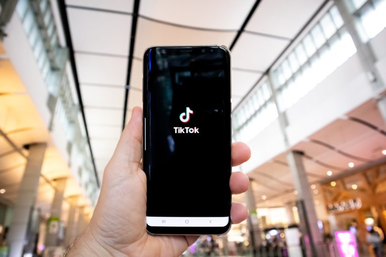 Mock up TikTok App on phone screen